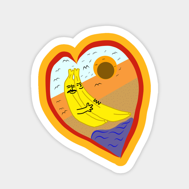 Banana love Sticker by Sshirart